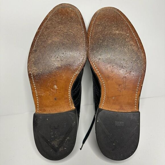 Allen Edmonds Lloyd Black Mens Size 8 Wingitp Oxford Slip On Dress Shoes main image 4